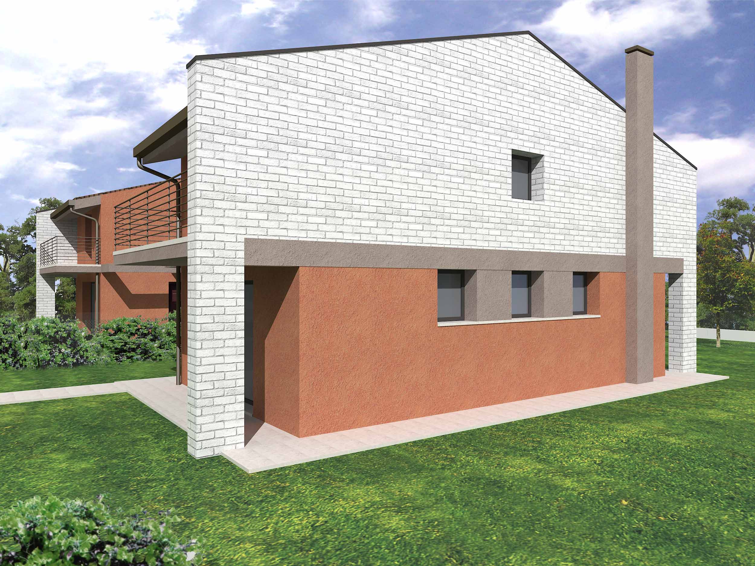 casa in argilla: render